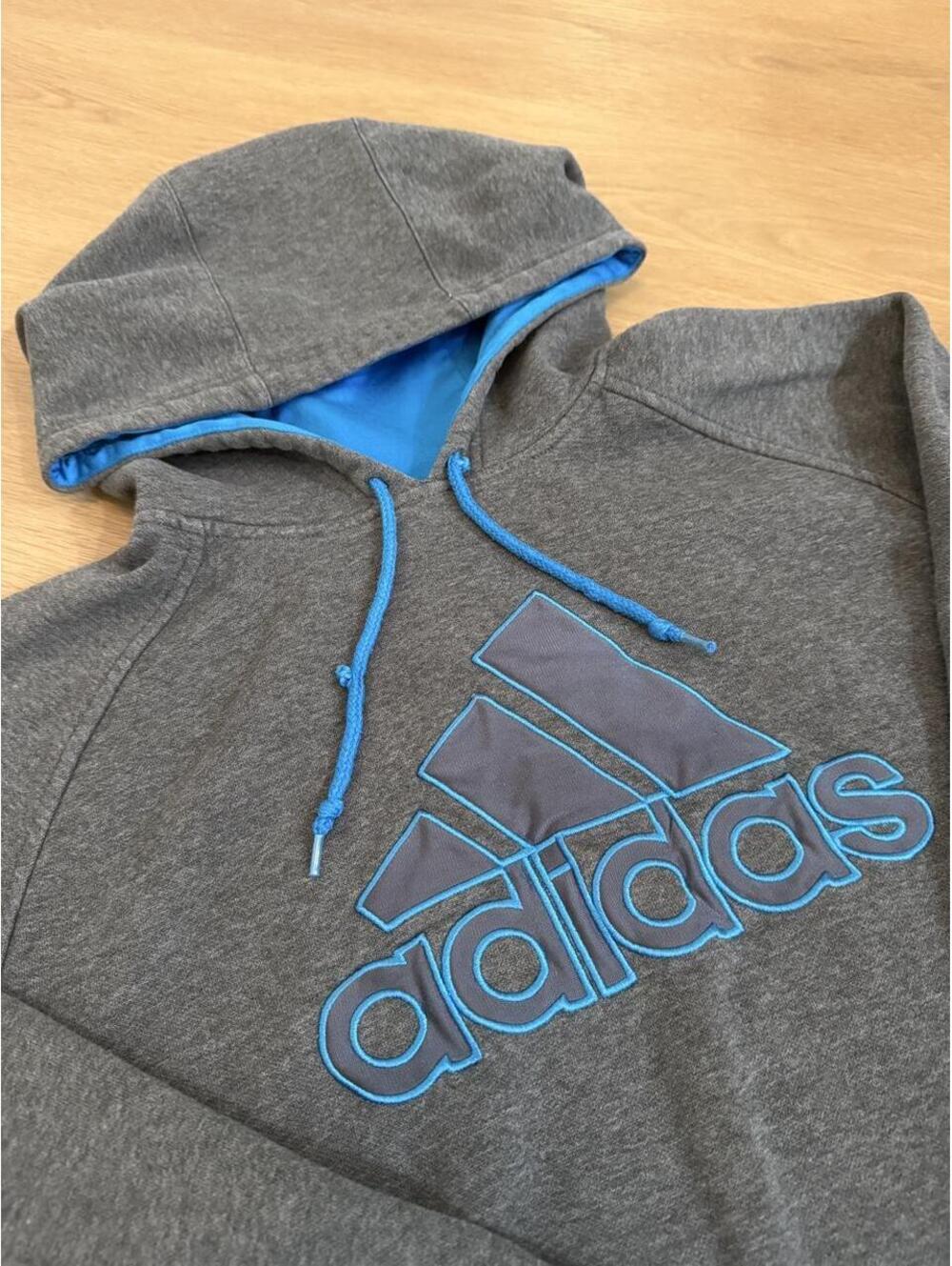 Adidas Dark Gray Pullover Hoodie Large